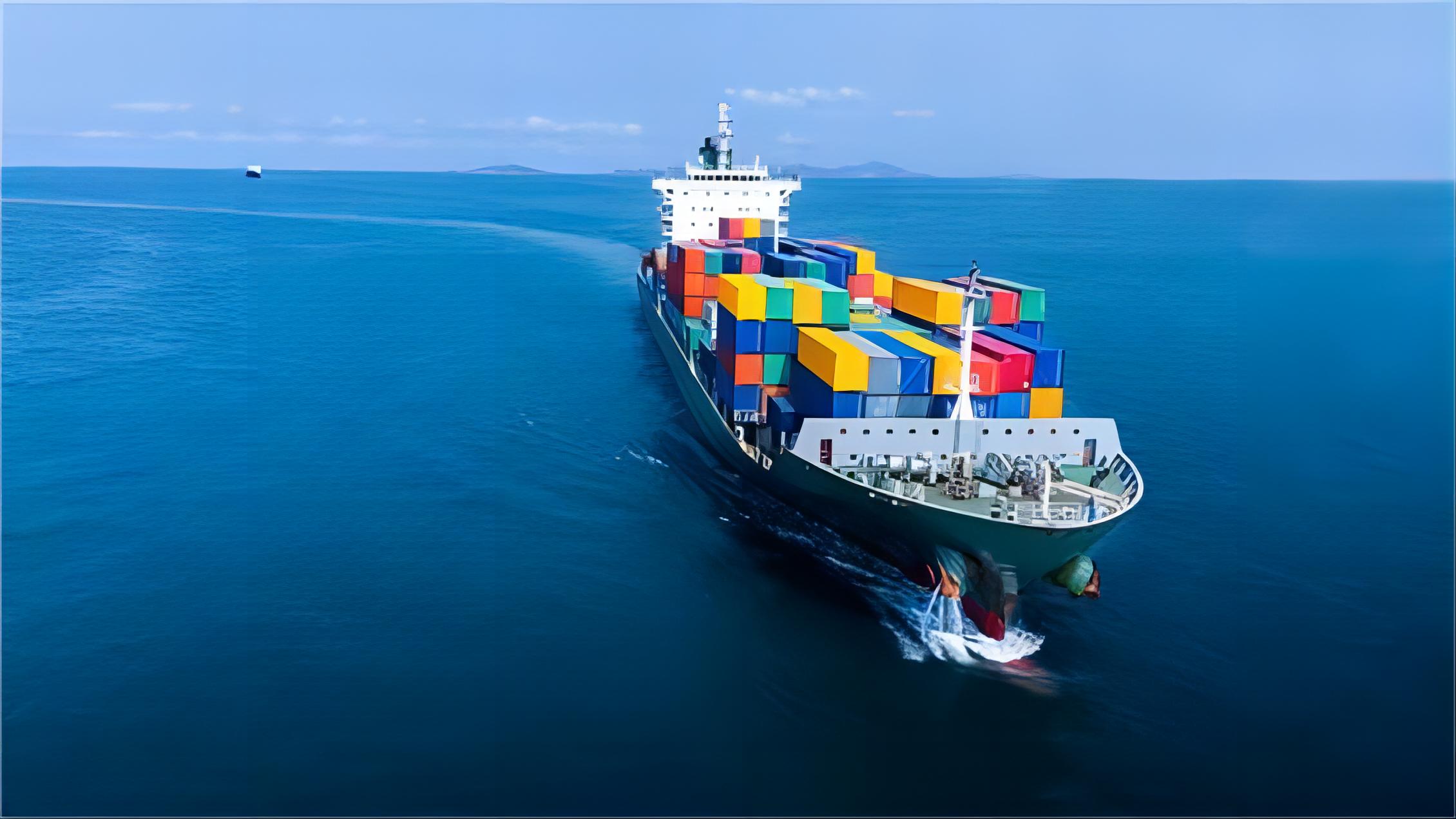Cargo ship and airplane representing door to door shipping from China to UAE