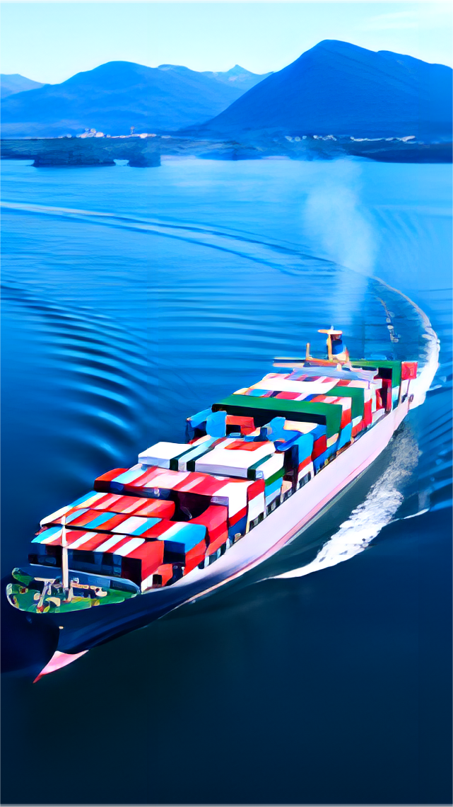 Cargo ship and airplane representing global logistics