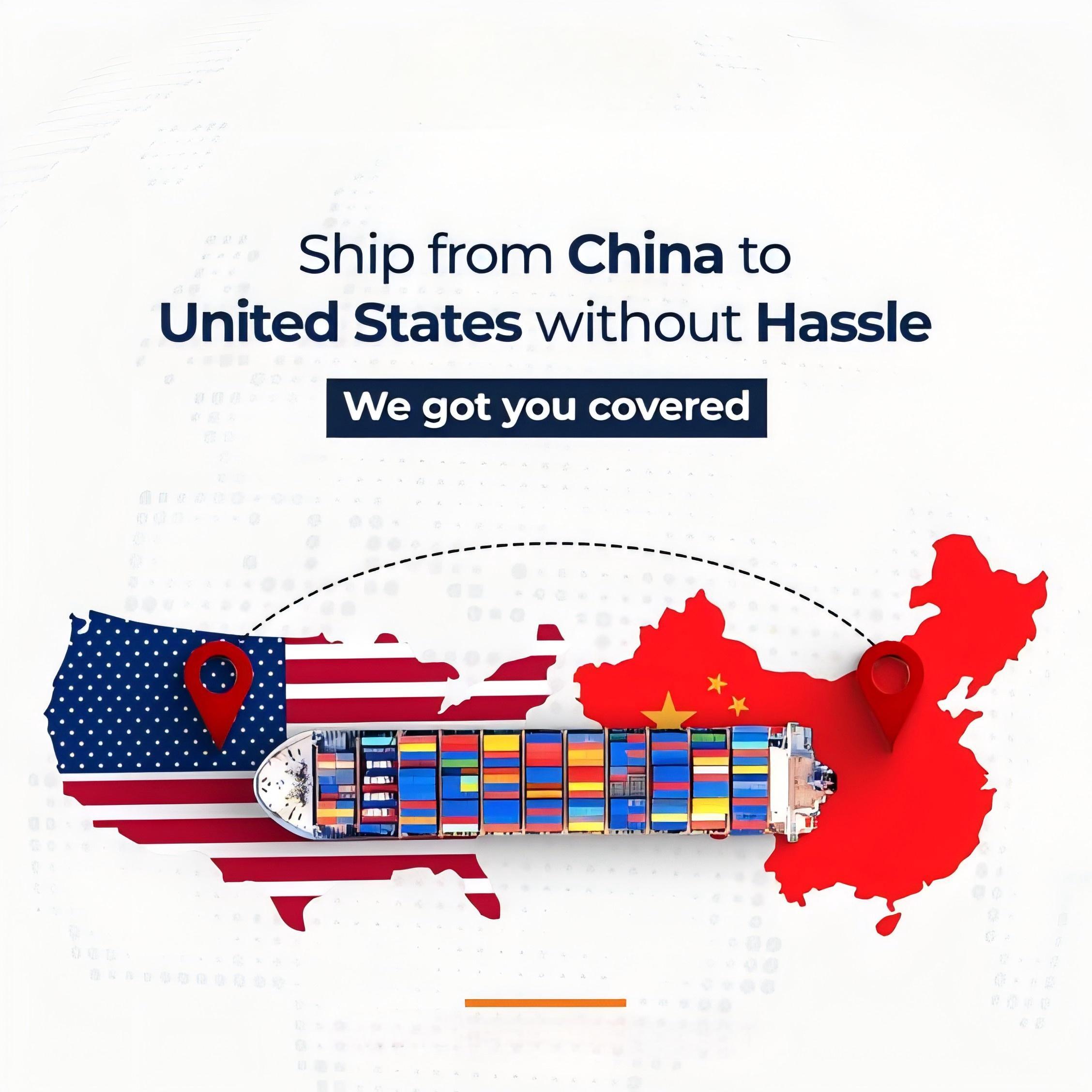 Global shipping map highlighting China and Barcelona route
