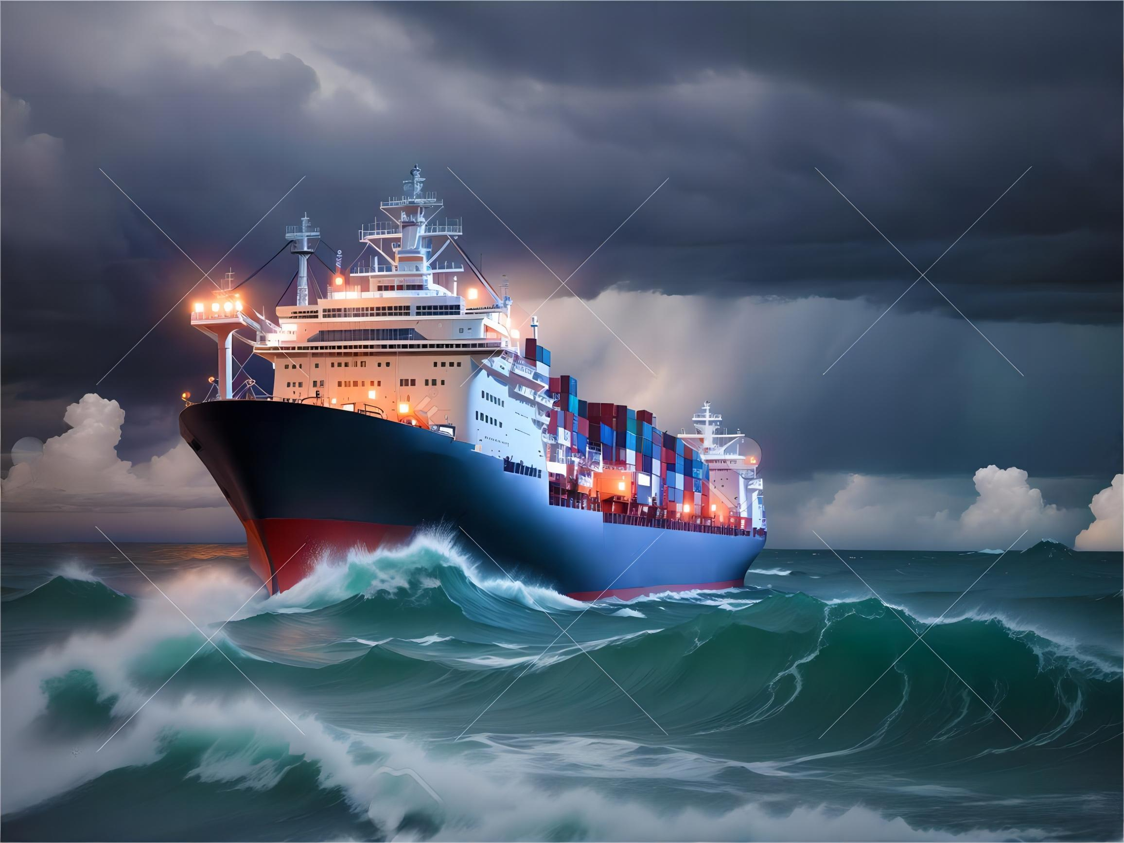 Modern cargo ship and airplane representing global logistics