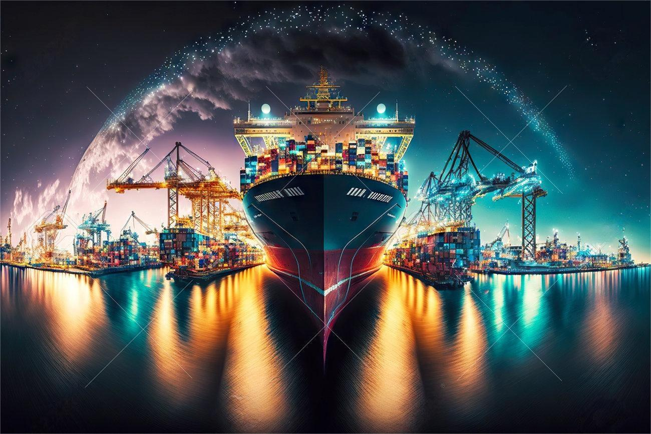 Logistics professional verifying shipping documents